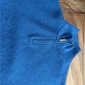 Men's Blue Zip-Up Sweater, size 52. Very lightly worn.